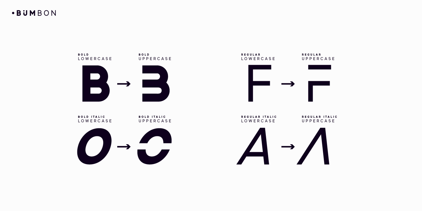 Beispiel einer Bumbon Bold Italic-Schriftart